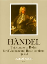 Triosonate B-Dur op.2,3 fr 2 Violinen und Bc,  Stimmen