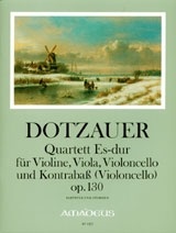 Quartett Es-Dur op.130 fr Violine, Viola, Violoncello und Kontrabass Partitur und Stimmen