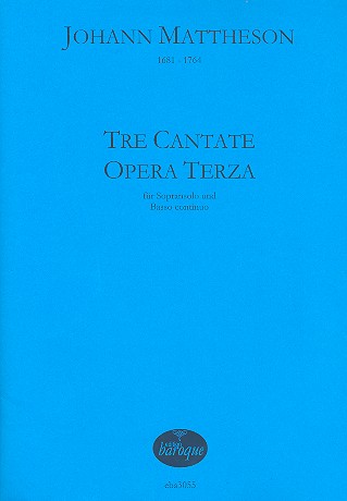 Tre cantate opera terza fr Sopran und Bc
