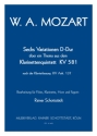 6 Variationen D-Dur ber ein Thema aus KV581 fr Flte, Klarinettein A, Horn in D und Fagott