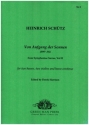 Von Aufgang der Sonnen SWV362 for 2 basses, 2 violins and bc,  parts from Symphoniae Sacrae vol.2