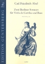 2 Berliner Sonaten für Viola da gamba und Bass 2 Spielpartituren