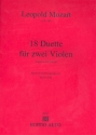 18 Duette (original fr 2 Violinen) fr 2 Violen Spielpartitur