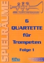 6 Quartette Band 1 für 4 Trompeten Partitur und Stimmen