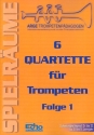 6 Quartette Band 1 fr 4 Trompeten Partitur und Stimmen