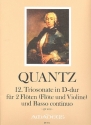 Triosonate D-Dur Nr.12 QV2:13 fr 2 Flten (Flte und Violine) und Bc