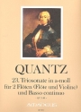 Triosonate a-Moll Nr.23 QV2:40 fr 2 Flten (Flte und Violine) und Bc
