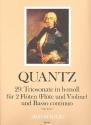 Triosonate h-Moll Nr.29 QV2:43 fr 2 Flten (Flte und Violine) und Bc