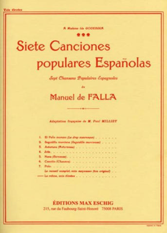 Jota pour voix eleves et piano (span/fr) 7 chansons populaires Espagnoles no.4