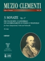 3 Sonaten op.27 fr Violine, Violoncello und Klavier,  Partitur und Stimmen Sala, Massimiliano, Hrsg.