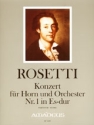 Konzert Es-Dur RWVC49 fr Horn und Orchester Partitur