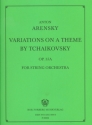 Variations on a Theme by Tschaikowsky op.35a for string orchestra score