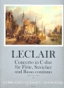 Concerto C-Dur op.7,3: fr Flte, Streicher und Bc Partitur
