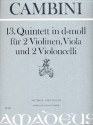 Quintett d-Moll Nr.13 fr 2 Violinen, Viola und 2 Violoncelli Partitur und Stimmen