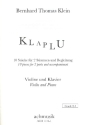Klaplu (+CD) fr 2 Violinen und Klavier