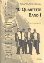 40 Quartette Band 1 für 4 Posaunen Partitur und Stimmen