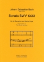 Sonata BWV1033 fr Alt-Saxophon und Klavier (Orgel) Partitur und Stimme