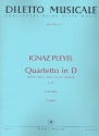 Quartett D-Dur B381 fr Flte (Violine), Violine, Viola und Violoncello Stimmen