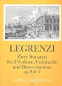 2 Sonaten op.8,6 und op.8,7 fr 2 Violinen, Violoncello und Bc Partitur und Stimmen
