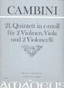 Quintett c-Moll Nr.21 fr 2 Violinen, Viola und 2 Violoncelli Partitur und Stimmen