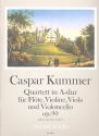 Quartett A-Dur op.90 fr Flte, Violine, Viola und Violoncello Partitur und Stimmen
