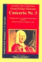 Concerto Nr.3 TWV43 fr Trompete (D/C/A), 2 Oboen, Streicher und Bc fr Trompete, 2 Oboen und Orgel (Klavier) Partitur und Stimmen
