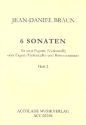 6 Sonaten Band 2 für Fagott und Basso continuo
