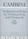 Quintett D-Dur Nr.31 fr 2 Violinen, Viola und 2 Violoncelli Partitur und Stimmen