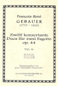 12 duos concertants op.44 Band 4 (Nr.10-12) fr 2 Fagotte Partitur und Stimmen