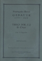 Trio B-Dur Nr.12 für 3 Fagotte Partitur und Stimmen