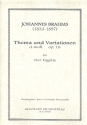 Thema und Variationen op.18 fr 4 Fagotte Partitur und Stimmen