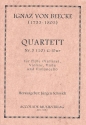 Quartett G-Dur Nr.3 fr Violine (Flte), Violine, Viola und Violoncello Partitur und Stimmen