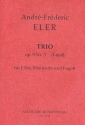 Trio d-Moll op.9,3 für Flöte, Klarinette und Fagott Partitur und Stimmen