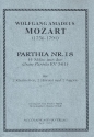 Parthia Nr.18 KV361 fr 2 Klarinetten, 2 Hrner und 2 Fagotte Partitur und Stimmen
