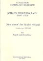 Nun komm der Heiden Heiland Choralvorspiel BWV659 fr Fagott, Violine, Viola und Violoncello,  Partitur und Stimmen