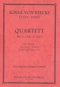 Quartett A-Dur Nr.1 fr Flte, Violine, Viola und Violoncello Partitur und Stimmen