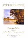 Quartett C-Dur op.28,2 für Flöte, Violine, Viola und Violoncello Partitur und Stimmen