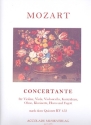 Concertante Es-Dur KV452 fr Oboe, Klarinette, Fagott, Horn, Violine, Viola, Violoncello und Kontrabass,  Partitur und Stimmen