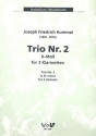 Trio b-Moll Nr.2 fr 3 Klarinetten Partitur und Stimmen