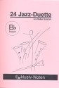 24 Jazz-Duette in Bb hohe Lage Spielpartitur (Tenorsax/Sopransax)