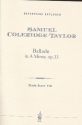 Ballade a-Moll op.33 fr Orchester Studienpartitur