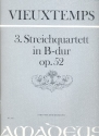 Quartett B-Dur Nr.3 op.52 fr 2 Violinen, Biola und Violoncello Partitur und Stimmen