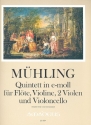 Quintett e-Moll Nr.27 fr Flte, Violine, 2 Violen und Violoncello Partitur und Stimmen