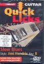 Quicks Licks - Slow Blues in the Style of Jimi Hendrix DVD-Video Lick Library