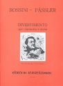 Divertimento ber 2 Arien von Rossini fr Klarinette und Streicher fr Klarinette und Klavier