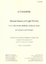 Eternal Source of Light Divine C Major for soprano and trumpet, (cello ad lib) keyboard accompaniment (score and trumpet part)