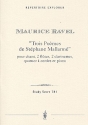 3 pomes de Stphane Mallarm fr Gesang, 2 Flten, 2 Klarinetten, Streichquartett und Klavier,  Studienpartitur