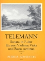 Sonate F-Dur TWV43:F3 fr 2 Violinen, Viola und Bc Partitur (=Klavier) und Stimmen