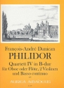 Quartett B-Dur Nr.4 fr Oboe (Flte), 2 Violinen und Bc Partitur (=Klavier) und Stimmen