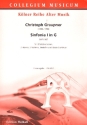 Sinfonia G-Dur Nr.1 GWV607 fr 2 Violen, 2 Hrner, 2 Violinen, Viola und Bc Partitur
